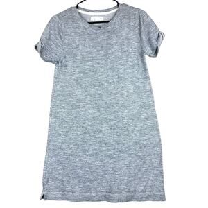 Lou & Grey LOFT Womens Dress Gray Tweed Knit Cuffed Short Sleeve Midi XSmall